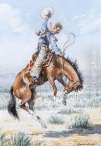 Bucking Horse Facing Right by John Edward Borein