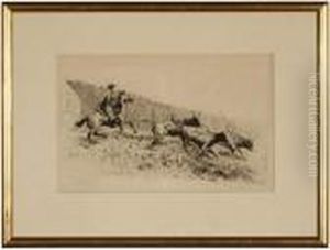 Combing A Draw by John Edward Borein