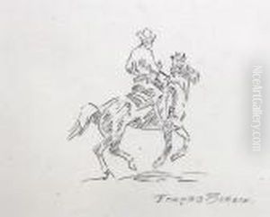 Front View Riding Cowboy by John Edward Borein