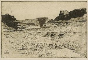 The Edge Of The Painted Desert; Canon Dechelly; Navajo Land by John Edward Borein
