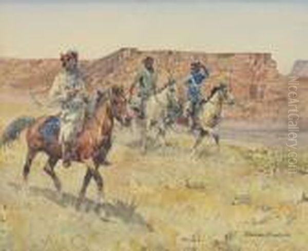 Indians On Horseback - view 1