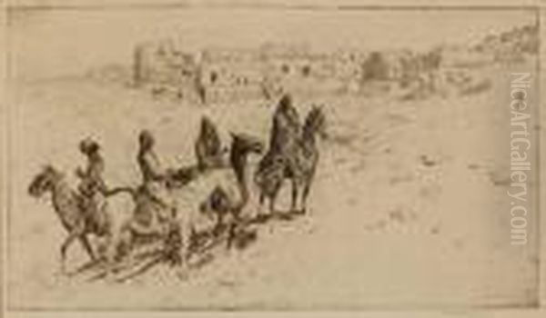 Navajo Visitors At Oraibi - view 1