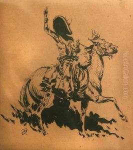 Vaquero On Horseback by John Edward Borein