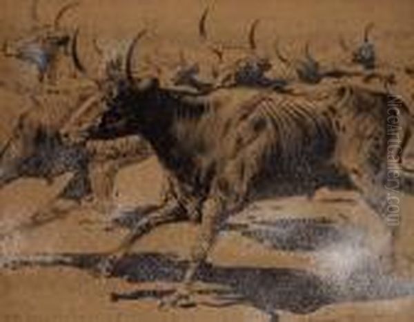 Stampeding Longhorns #2 - view 1