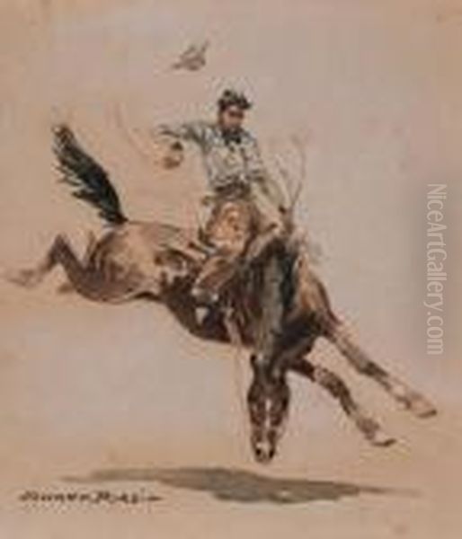 Title: Longhorn Steers - view 1