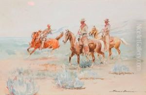 Title: Three Cowboys by John Edward Borein