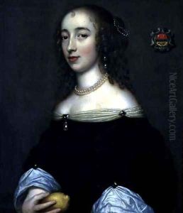 Portrait of a Lady possibly Margaret Lemon 1665 by Adriaen Hanneman