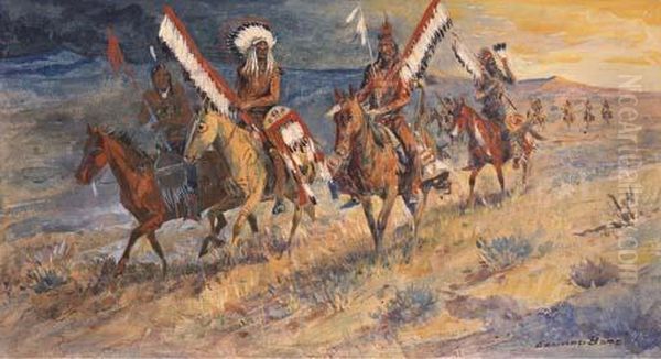 Indians On Horseback - view 1