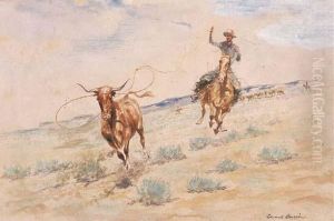 Roping The Cattle by John Edward Borein