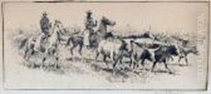 Parting Cattle (g. 97) by John Edward Borein