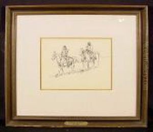 Two Riders On Horseback