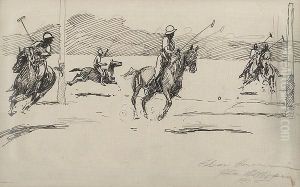 Will Rogers Plays Polo by John Edward Borein