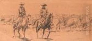 Cowboys And Cattle by John Edward Borein