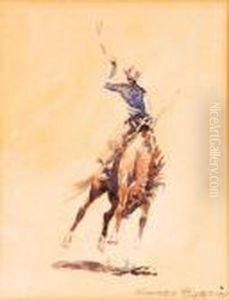 Bucking Bronco With Cowboy