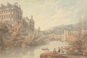 View of Bath from Spring Gardens by Thomas Hearne