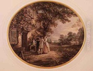Joseph Andrews and his Friend Mr Adams with Fanny by Thomas Hearne