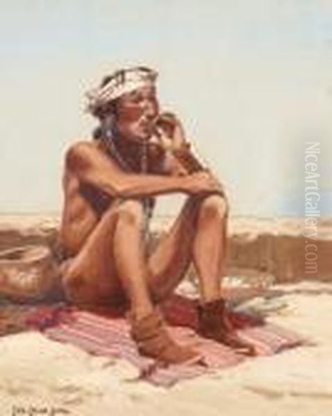 Smoking Indian - view 1