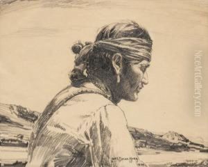 Navajo-indian by Carl Oscar Borg