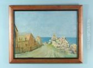 European Village Scene by Carl Oscar Borg