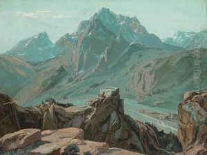 Snow-crowned Peaks by Carl Oscar Borg