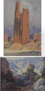 Grand Canyon And The Monument, Canyon De Chelly: Two Works by Carl Oscar Borg
