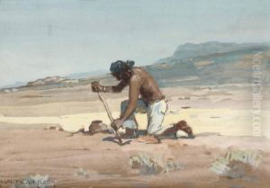 Indian I Arbete by Carl Oscar Borg