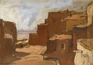 Adobe Village by Carl Oscar Borg