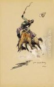 Untitled, Bucking Horse by Carl Oscar Borg