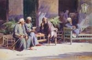 Corner Of An Arabic Cafe, Old Cairo by Carl Oscar Borg
