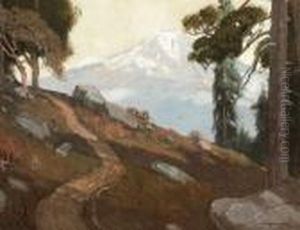 Sunlit Mountain Path by Carl Oscar Borg
