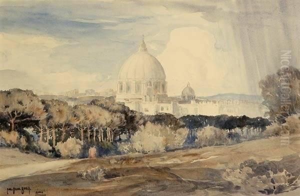 View Of Rome In A Rainstorm - view 1