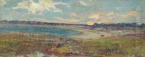 Sunset over the bay by Alexander Thomas Harrison