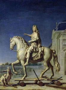 Transporting the Equestrian Statue of Louis XIV to the Place Vendome in 1699