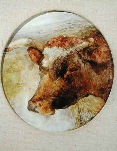 Head of a Longhorn Cow by William Huggins