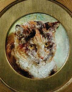 Study of a Tortoiseshell Cat by William Huggins