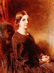 Portrait of a woman seated said to be Mrs Huggins by William Huggins