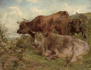 Highland cattle by William Huggins