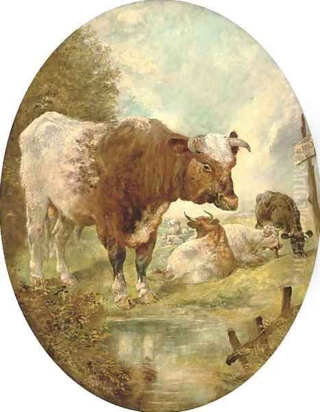 A bull in a landscape - view 1