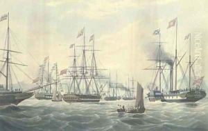 Royal George Yacht, conveying Her Majesty and Royal Consort to Edinburgh, August, 1842, by E. Duncan