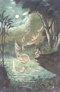 A study for 'Oberon and the Mermaid' by Douglas Harvey