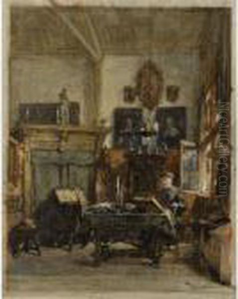 'hoekje In Mijn Atelier;
Veenlaan Te 's-gravenhage' - Corner Inmy Studio, Veenlaan, The Hague - view 1