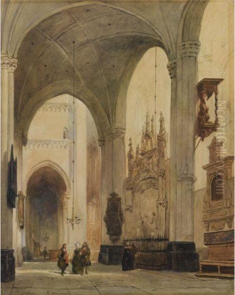 'grote Kerk Te Breda, Met
Grafmonument Van Engelbert Ii Vannassau' - The Grote Church In Breda
With The Memorial Tomb Ofengelbert Ii Of Nassau - view 1