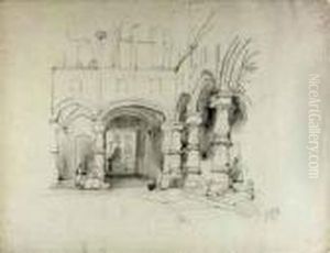 Courtyard Of A Monastery