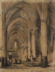 Koor Buurkerk by Johannes Bosboom