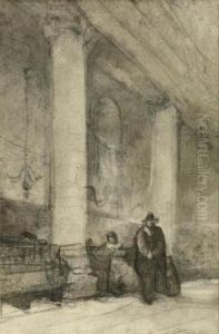 Figures In A Church Interior
