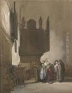 Baptism In A Church by Johannes Bosboom