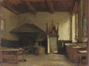 Interior Of A Kitchen by Johannes Bosboom