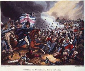 Battle of Waterloo from The Wars of Wellington by William Heath