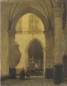 St. Laurens, Church At Alkmaar by Johannes Bosboom