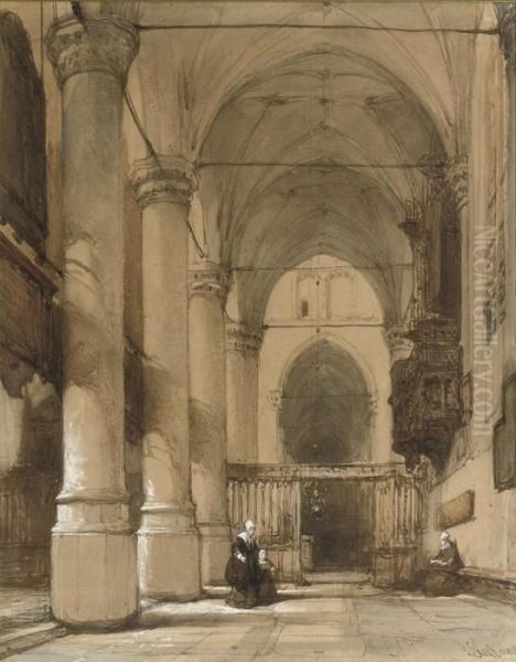 A Sunlit Church Interior - view 1